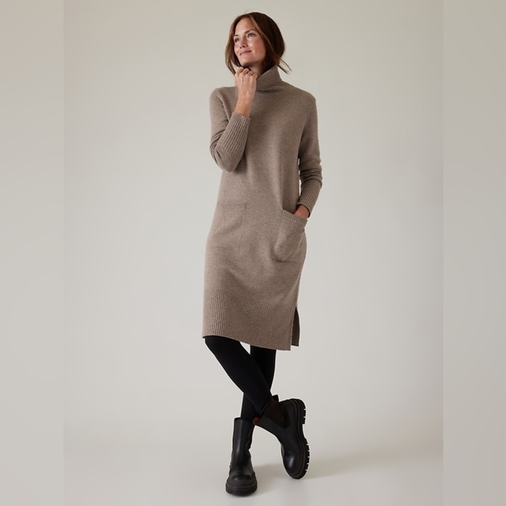Athleta Alpine Turtleneck Sweater Dress
